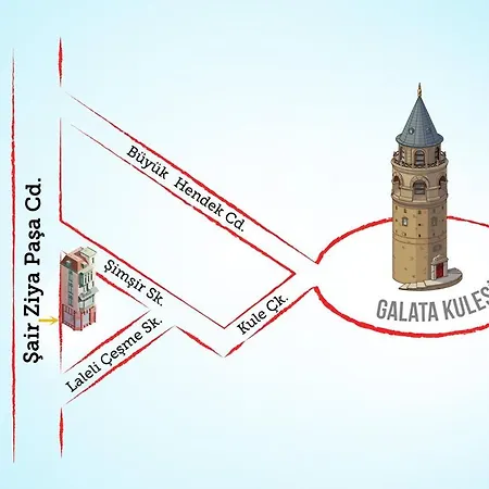 2br Unique Terrace 2 Ac In Beyoglu Galata Διαμέρισμα *